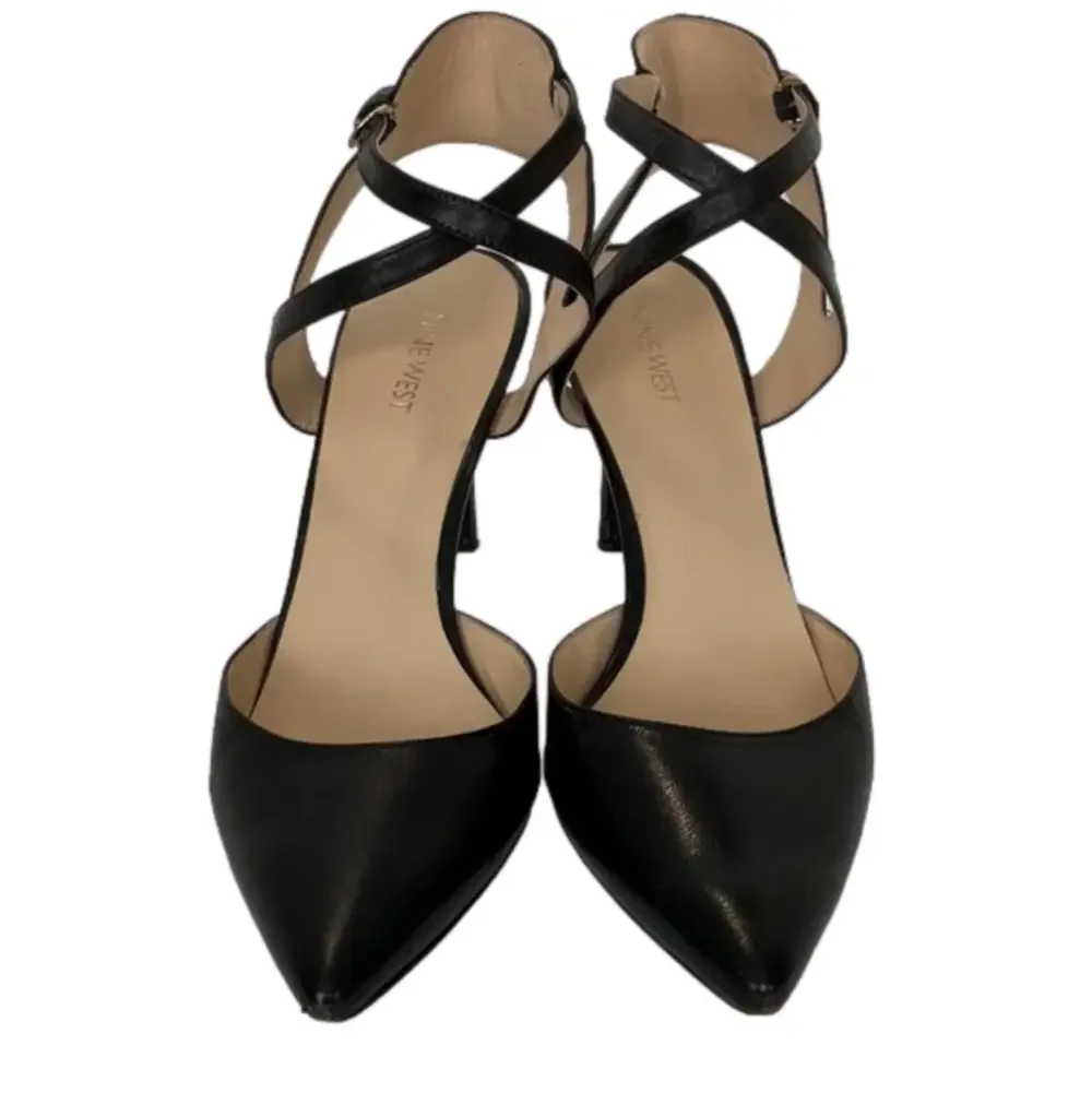 Nine West Paddysday Leather Dress Pump Black Sz 91/2